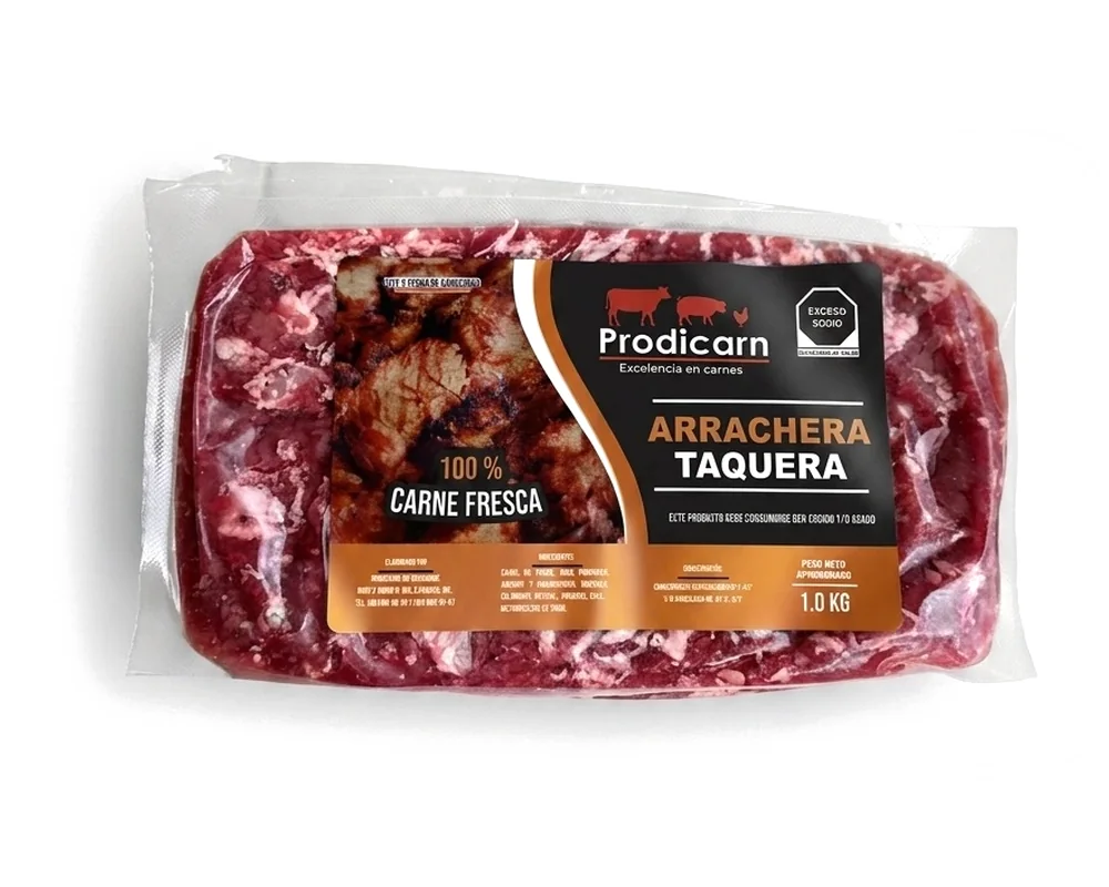 Empaque de arrachera taquera Prodicarn